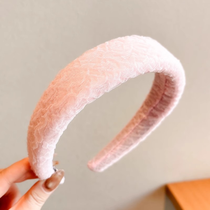 Dulce rosa, banda de cabello para mujeres, temperamento craneal alto, banda de cabello para lavar la cara, maquillaje, banda de cabello, tarjeta de cabello, sensación de alta calidad, nuevo tocado