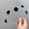 B018-1 Rose flowers inlaid diamond double-layer metal hair hoop Sweet bride head jewelry Oriental pastoral style fine model