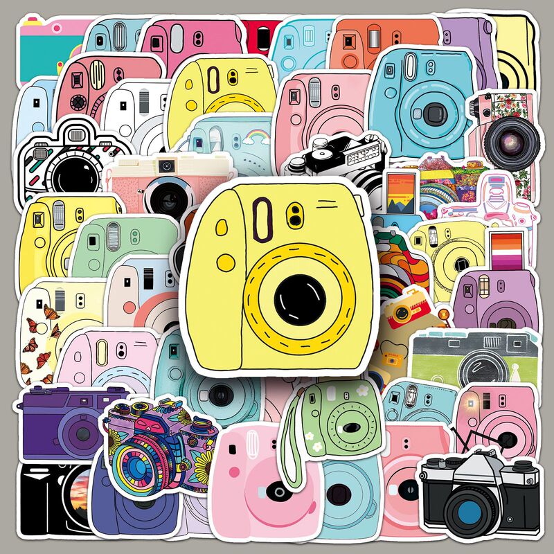 50 Camera Creative Graffiti Stickers Notebook Fashion Hand Account Scooter Luggage Refrigerator Decorative Stickers