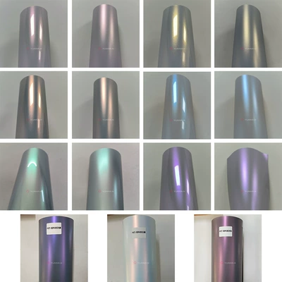 Auto Color Change Film, PET Tech Silver Blue Green Orange