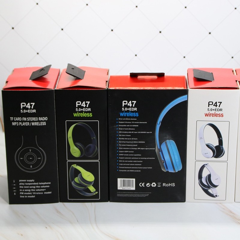 国境を越えた人気の P47 ヘッドマウント Bluetooth ヘッドセット重低音折りたたみワイヤレスヘッドセットギフト卸売工場直販|undefined