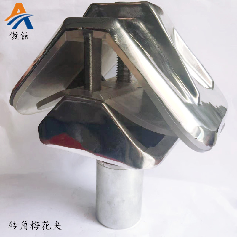 梅花夹304不锈钢幕墙包角玻璃夹 驳接爪 幕墙外包角玻璃夹