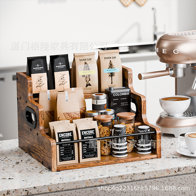 国境を越えた人気のワインラックコーヒー収納ラック北米の人気のシロップ収納ラックメーカー卸売スピリッツ木製|undefined