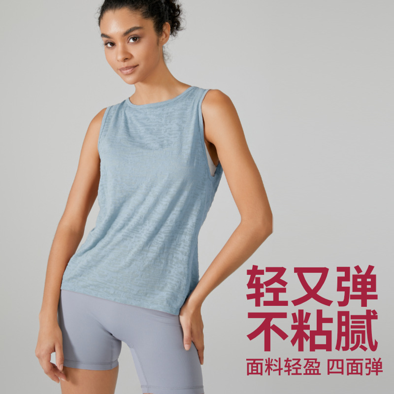Camiseta deportiva sin mangas para correr y ejercicios, ropa de yoga de secado rápido, chaleco ligero, chaleco de un lado abierto, chaqueta grande suelta, mujer