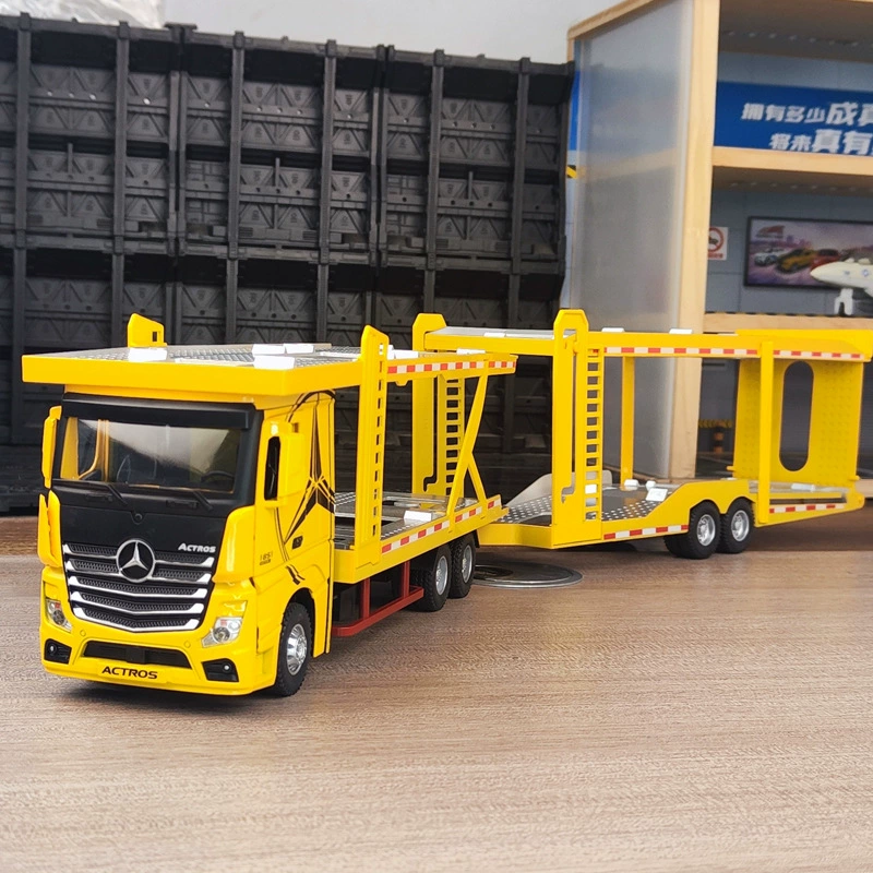 恒腾 Double-layer trailer, car model, truck, scale 1:24