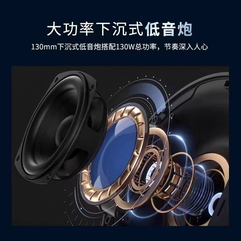 Luli ワイヤレス Bluetooth スピーカー ホームカード デスクトップ RGB サブウーファー 多機能雰囲気超スピーカー|undefined