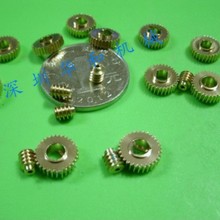 0.3模微小蜗杆蜗轮/小电机马达减速装置/diy遥控锁配件