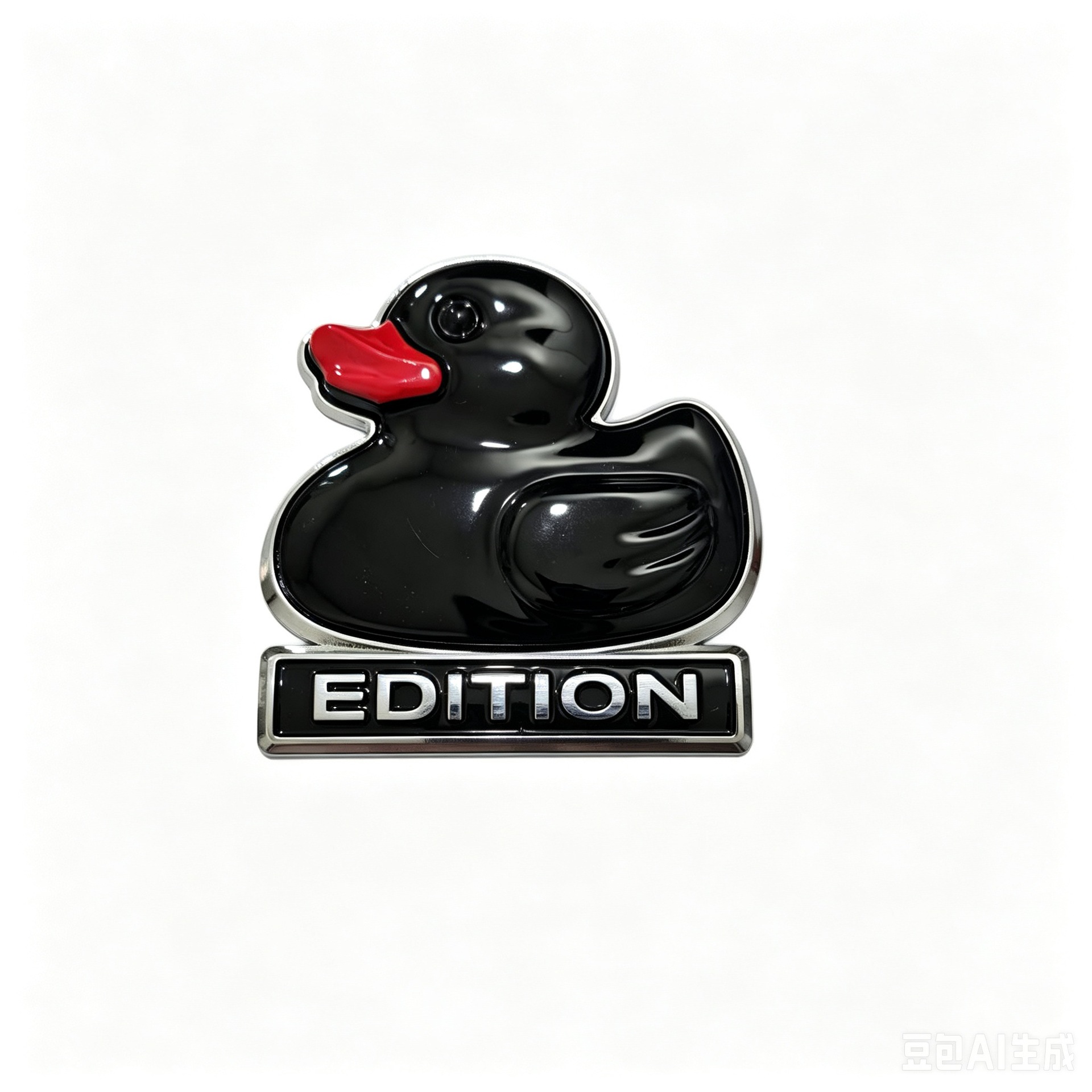 Car modification high-end metal yellow duck decorative sticker 3D personalized large duck body side emblem tail emblem