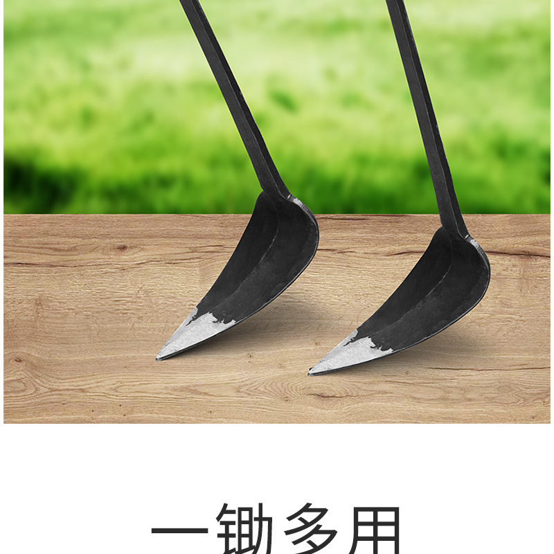 全钢一体尖头小锄头种菜种花园艺小手锄老铁匠锻打挖野菜锄头农具