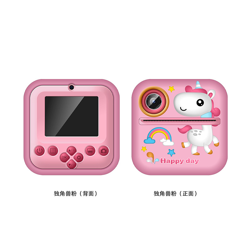 Cámara Unicornio rosa + 1 rollo de papel de impresión