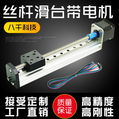 BACHIN絲杆滑台精密微型步進電機移動數控直線導軌線性滑台模組