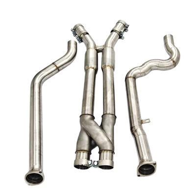 Z-type design mid-pipe, Exhaust pipe