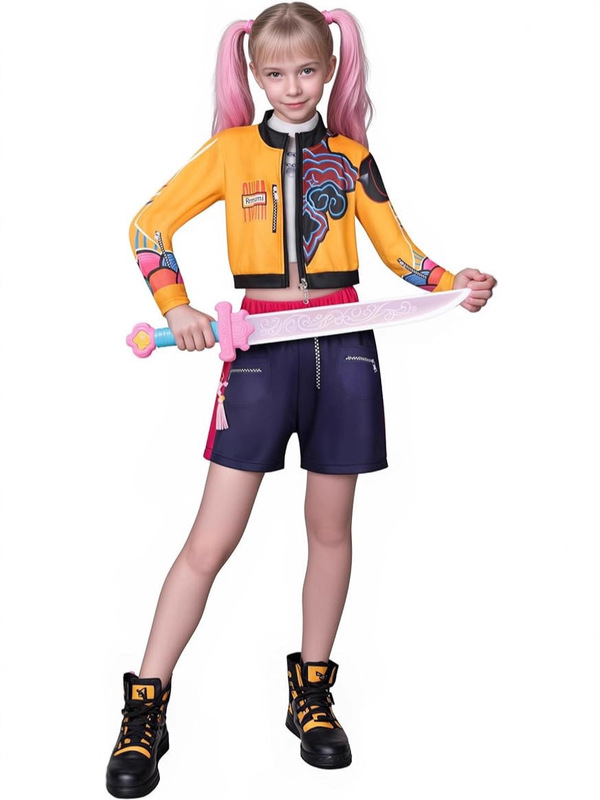 新款跨境K-POP猎魔女团cos服鲁米佐依米拉恶魔猎人万圣节演出服装|undefined