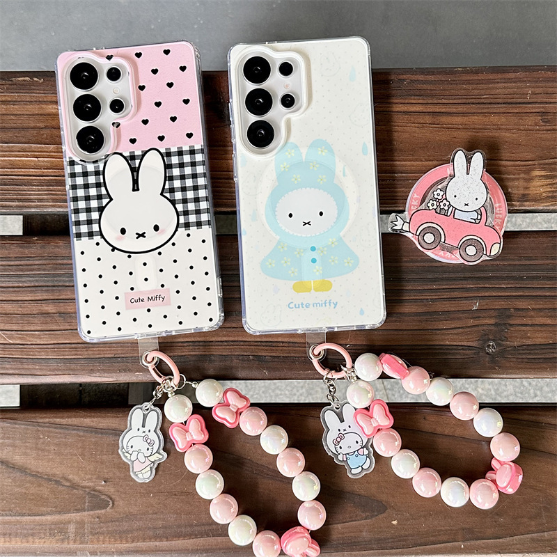 Cartoon Rabbit Suitable for Samsung S26Ultra Mobile Phone Case Galaxys25 Magnetic Stand S26/24Plus/23 Cartoon Rabbit Suitable for Samsung S26Ultra Mobile Phone Case Galaxys25 Magnetic Stand S26/24Plus/23