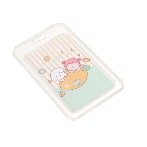 Double-sided transparent employee work card bus card set ID card set work ID card campus access card badge school