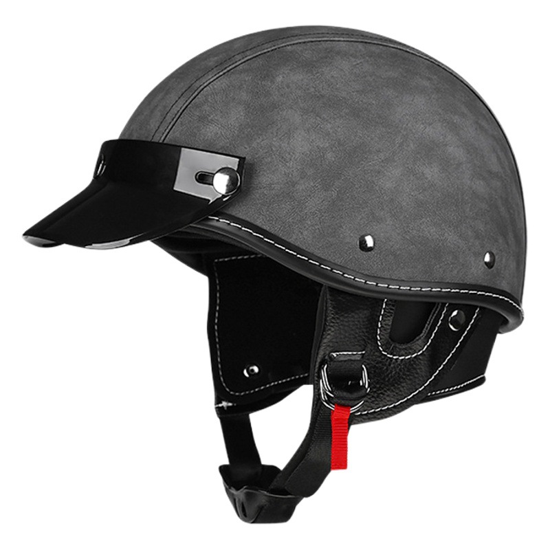 Comercio exterior se especializa en casco de motocicleta verano retro motocicleta medio casco Harley crucero primicia casco hombres y mujeres coche eléctrico seguridad