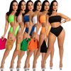 A3312 Amazon Cross border Europe and America summer new pattern Women's wear Solid sexy Swimsuit suit Two piece set)