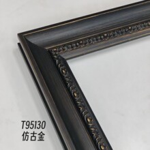 高档印花做旧质感 欧式外框 油画现代风装饰画实木外框线条