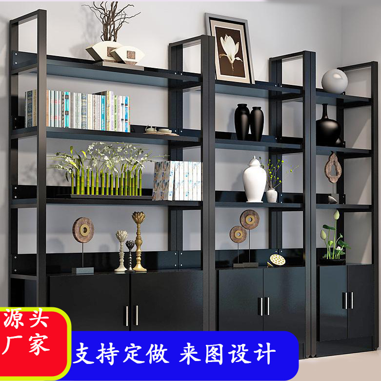 北京货架钢木结合铁艺货架图书工艺品木制货架包装食品展示架展柜