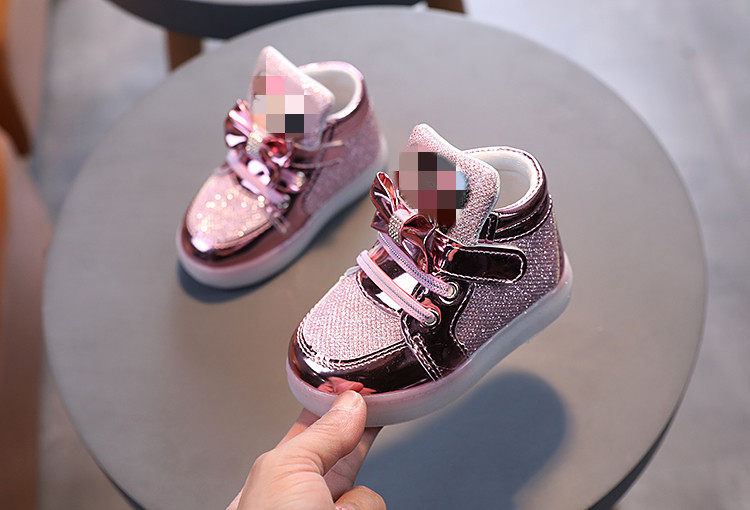 Lasten vilkkuvat kengät Urheilukengät Prinsessakengät strassit Hengittävät Kevyet Kengät_voghion.com