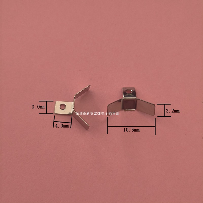 CR2032纽扣电池弹片 不锈钢镀镍电池座 贴片电池片 正极电池座