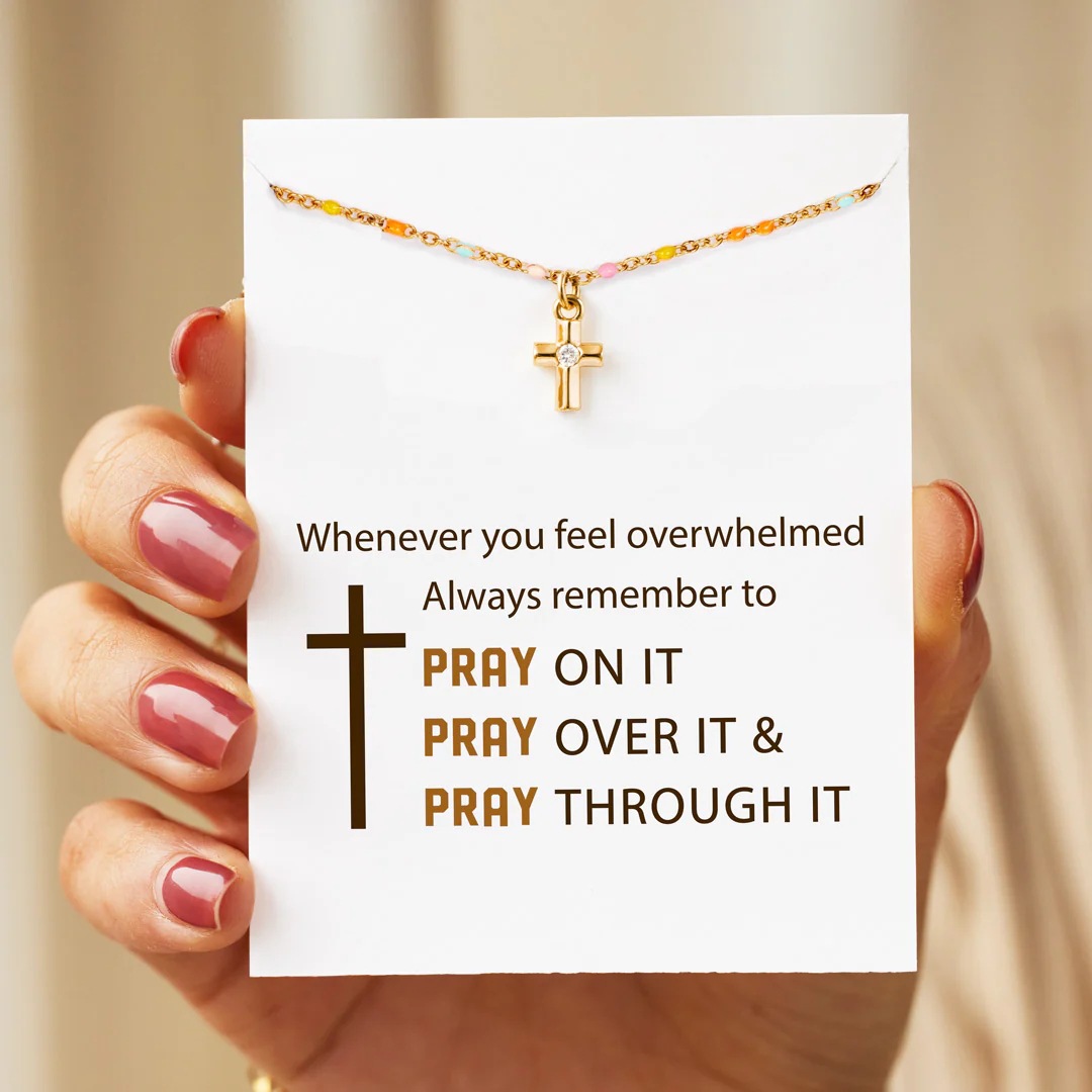 Plating, Inlay Design 925 Sterling Silver Zircon Plating Inlay Cross Pendant Necklace