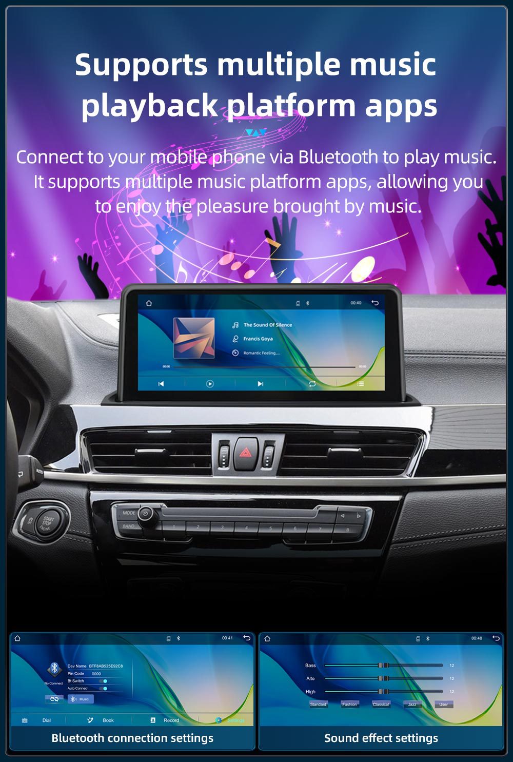Suitable for Bmw X1 F48 F49 X2 F39 Car Central Control Large Screen Gps Navigation All-In-One Player