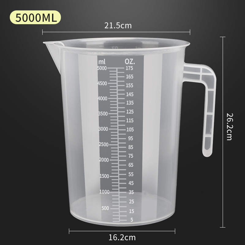 손잡이가없는 5000ml 측정 컵 식품 등급 PP 재료