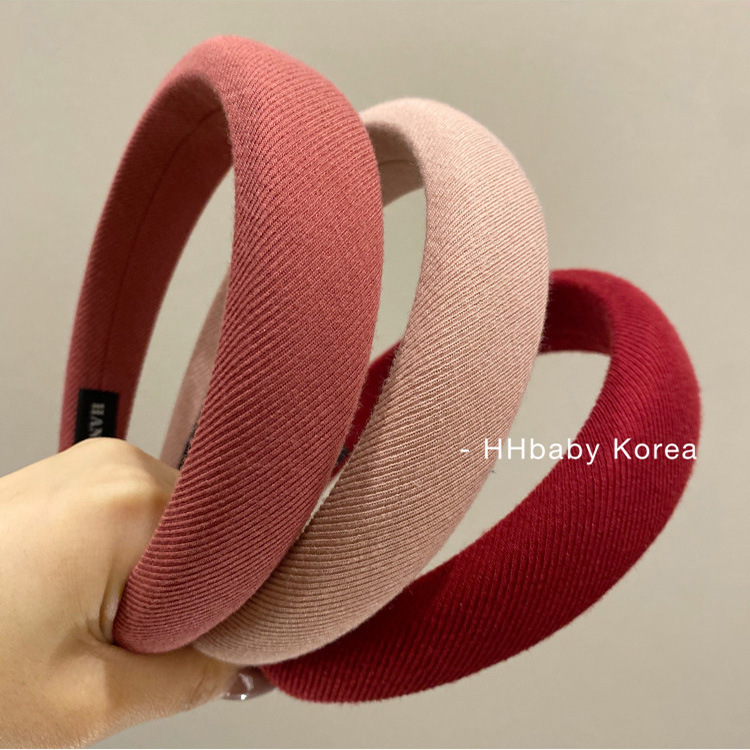 Korea Retro Pink Sponge Hairband Women's Internet Celebrity 2022 New Solid Color Elevated Cranial Top Wash Face Headband_voghion.com