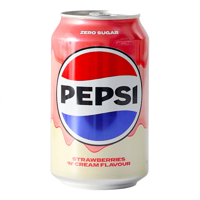 Крем-сода (Pepsi) со вкусом клубничного крема, без сахара, 330 мл