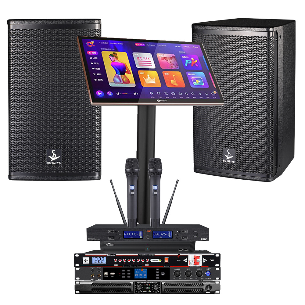 Sistema de audio para karaoke, conjunto completo, versión internacional, equipo de audio profesional para KTV, equipo de audio para bar y hogar.