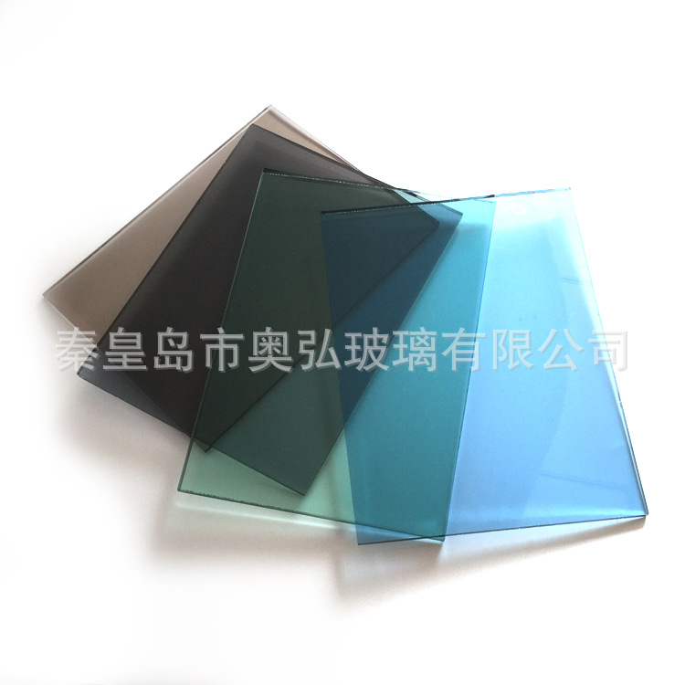 供应有色浮法玻璃 彩玻，福特蓝 宝石蓝 欧洲茶 欧洲灰 深灰