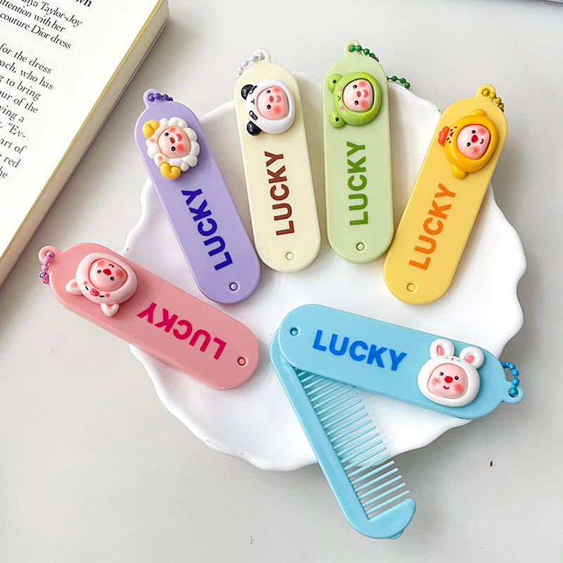 New cute cartoon animal folding comb for women long hair home hair…