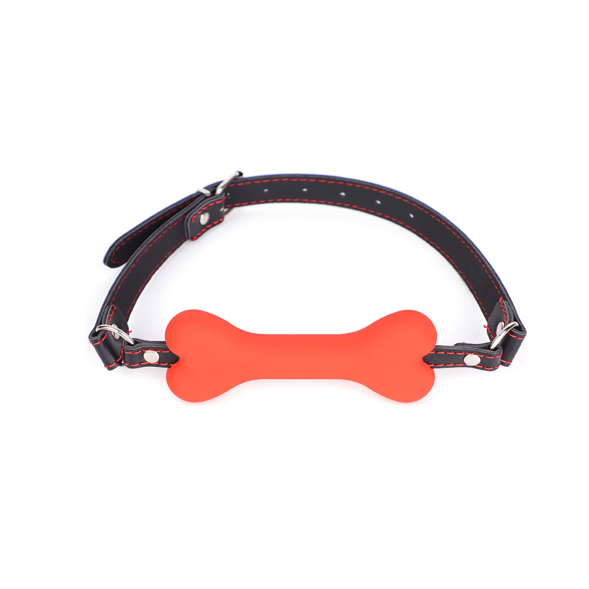 검은색과 빨간색 뼈 개그