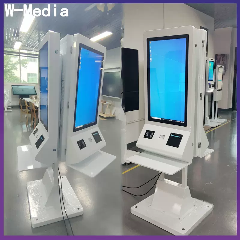双面立式自助点餐结账机32/43寸落地 高清双屏触摸查询缴费机工厂