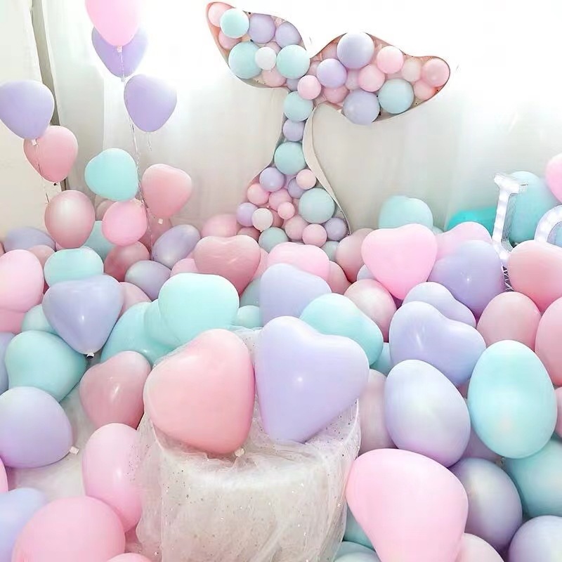 馬卡龍色乳膠氣球  10寸氣球2.2克派對布置生日婚房裝飾氣球