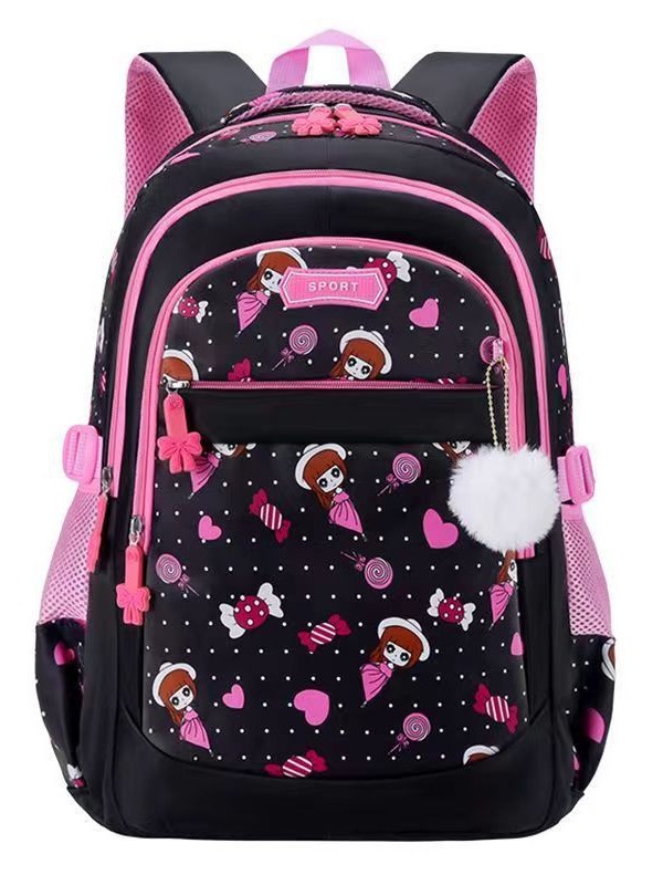 Mochilas escolares para estudiantes de primaria, comercio exterior transfronterizo, venta al por mayor, mochilas resistentes a las manchas para grados 1-6, ligeras y que reducen la carga