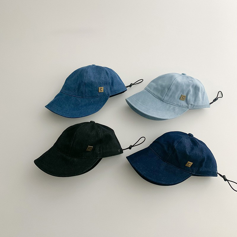 Sombrero de pescador infantil coreano de vaqueros primavera y otoño y verano sombrero de pato protector contra el sol sombrero de caballo para bebés para hombres y mujeres