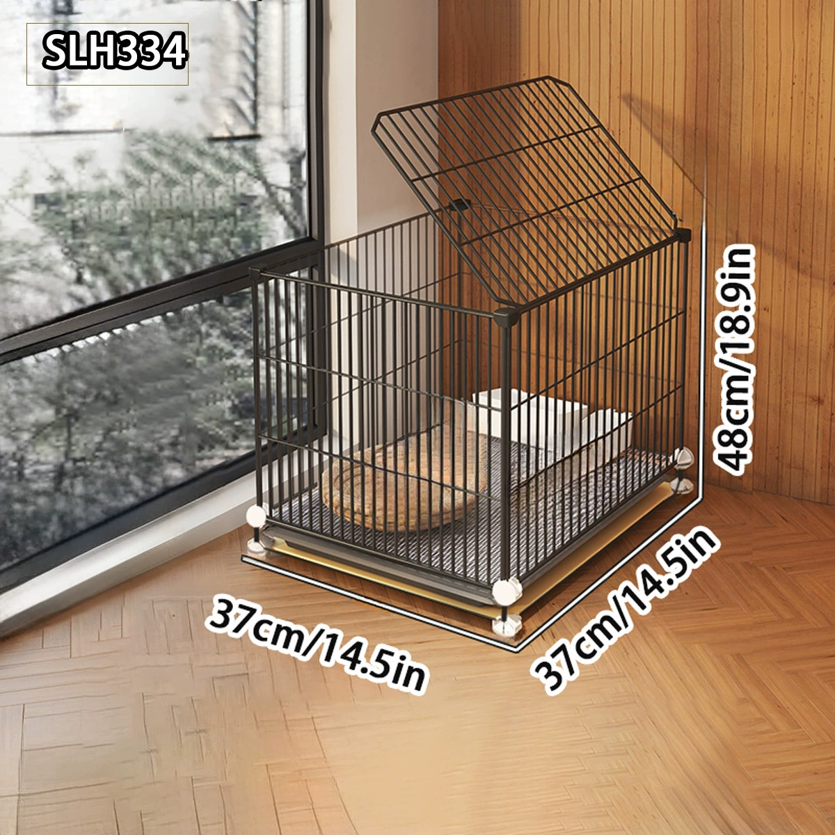 Большая клетка для кроликов и морских свинок с туалетом и автоматической очисткой отходов для использования в помещении.