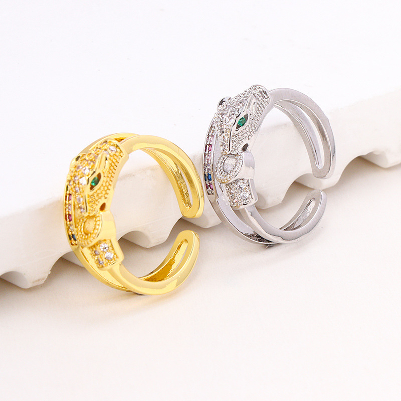 Leopardenkopf Ring Doppel-layer Design Modischer Schmuck_voghion.com