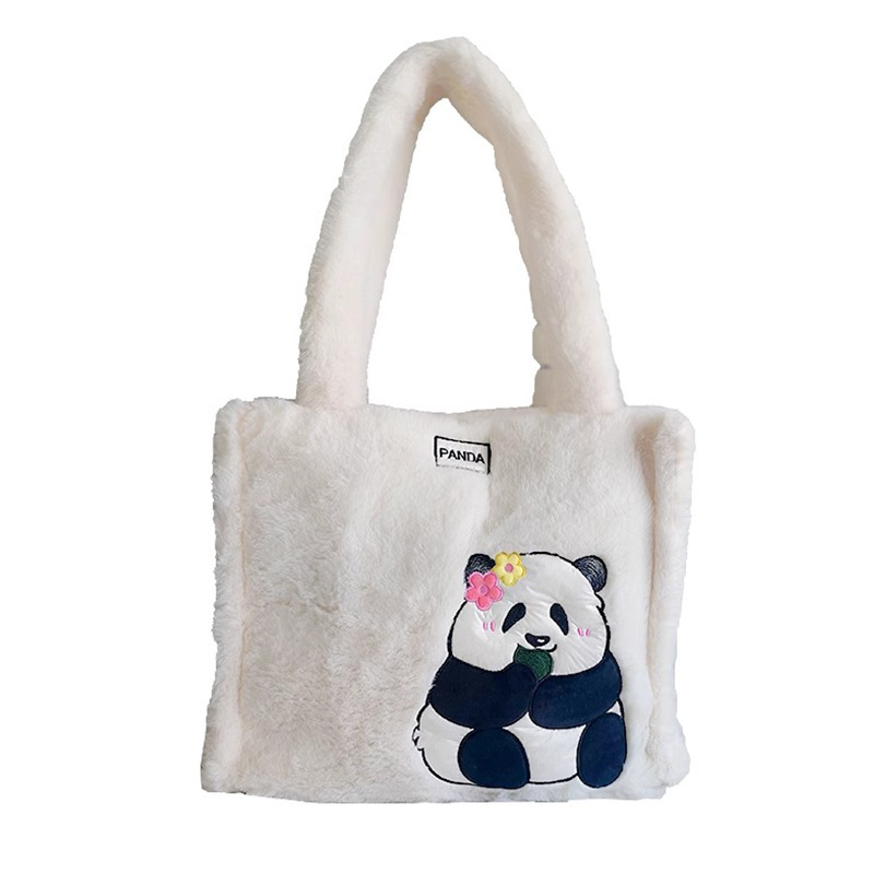 Biberón de panda gigante de Chengdu lindo bolso de hombro de felpa popular bolso de gran capacidad alrededor del recuerdo
