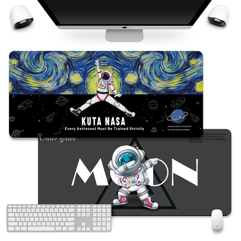 Nasa宇宙シンプルマウスパッド超大型ロックサイドオフィスeコマースゲームノートパソコンキーボード滑り止めテーブルパッド|undefined