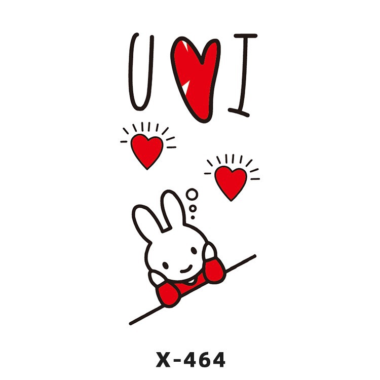 Arco de flor pequeña pegatinas de tatuaje fresco 3D dibujos animados transfronterizo Henna rosa impermeable texto en inglés pegatinas de tatuaje