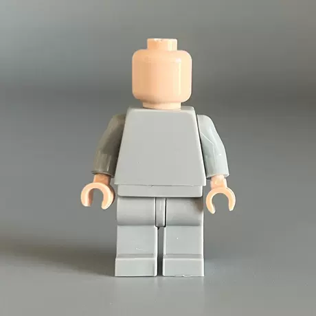 Body minifigure-light gray upper and lower light gray