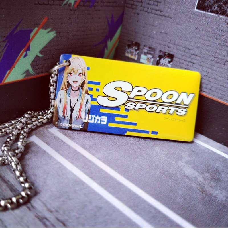 Suitable for Honda spoon Modified License Plate Keychain Xidochuan Haimeng Number License Plate jdm Two-dimensional Pendant