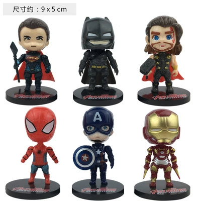 Праздничное украшение для торта Captain America Iron Man Thunder Green Giant Marvel Avengers Cake Swing
