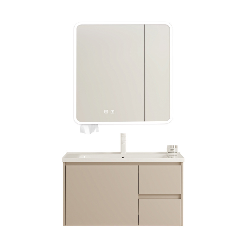 Gabinete de baño de pan de abeja de cerámica integral lavabo