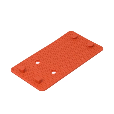 Cross-Border New Product Pvc Flexible Anti-Slip Mat Phone Holder Honeycomb Texture Car Dashboard Multifunctional Mat (Anti-slip mat) - orange
