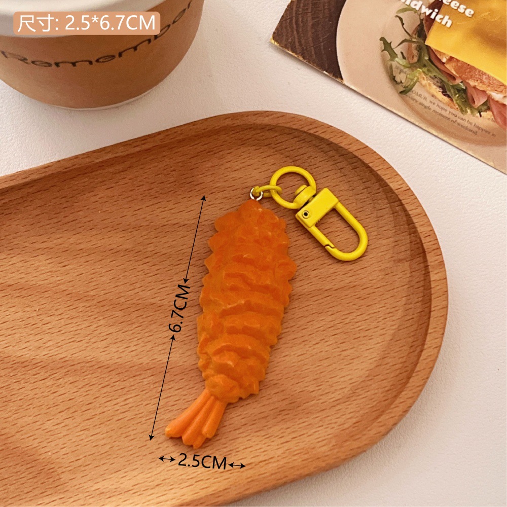 Nuevo estilo creativo de simulación de kebabs de barbacoa llavero comer jugar Kebabs modelo de pollo frito colgante mochila decoración colgante pequeño