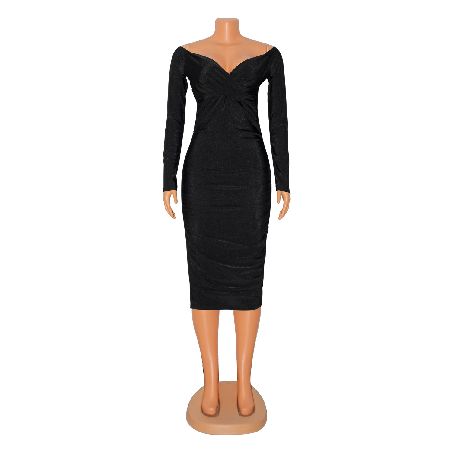 247g Weight Midi Dress Dress Length Type Sleeveless Sleeve Length Pencil Skirt Dresses Type Regular Sleeve Sleeve Type Spandex, Polyester Fabric Type Mid Waist Waist Line Daily Occasion Boat Neck Neckline Slim Fit Type Solid Color Pattern Summer, Spring, Autumn Season Women'S Gender Patchwork Design Fashion Style Wholesale Women'S Fashion Patchwork Solid Color Daily Boat Neck Sleeveless Pencil Skirt 37